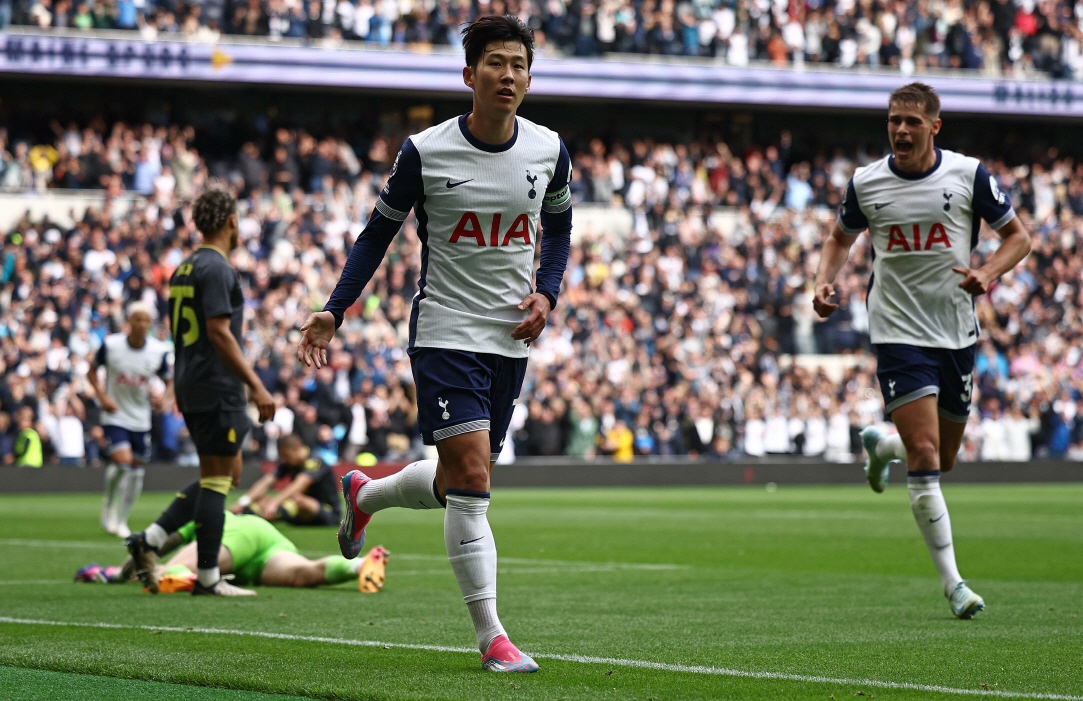 손흥민, 새 시즌 1~2호골 '쾅쾅' 폭발…토트넘, 에버턴 4-0 대파