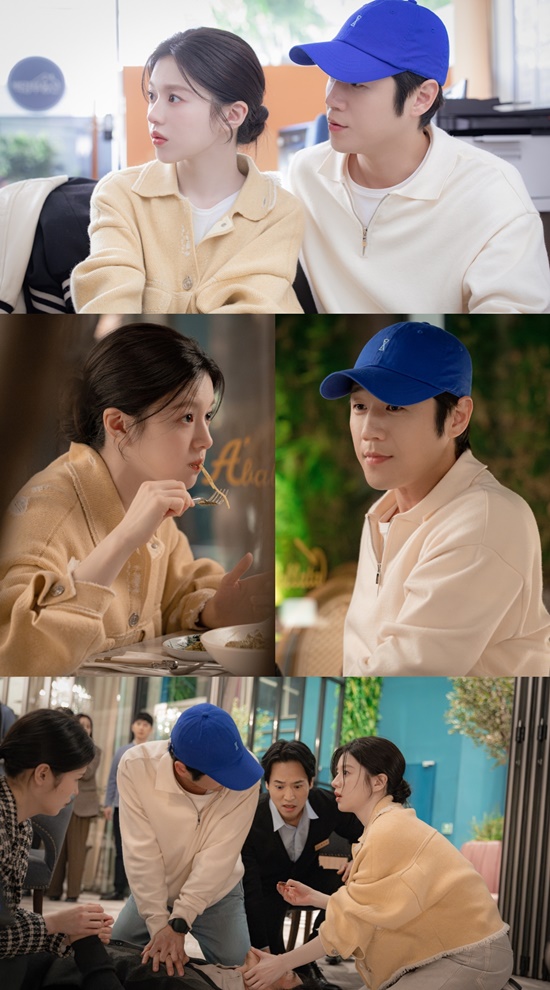 <b>고윤정</b><b>정준원</b>, 레스토랑 깜찍 먹방 데이트 '흐뭇 미소' (<b>언슬전</b>)