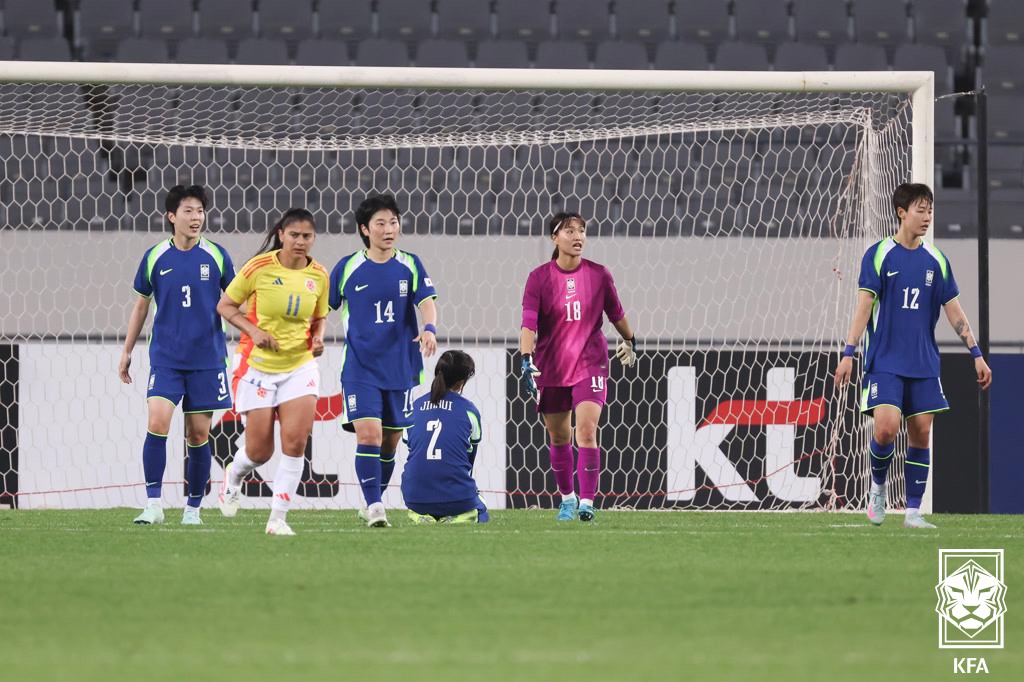 <b>정민영</b> A매치 데뷔전 <b>데뷔골</b>→김진희 뼈아픈 자책골…신상우호, 콜롬비...
