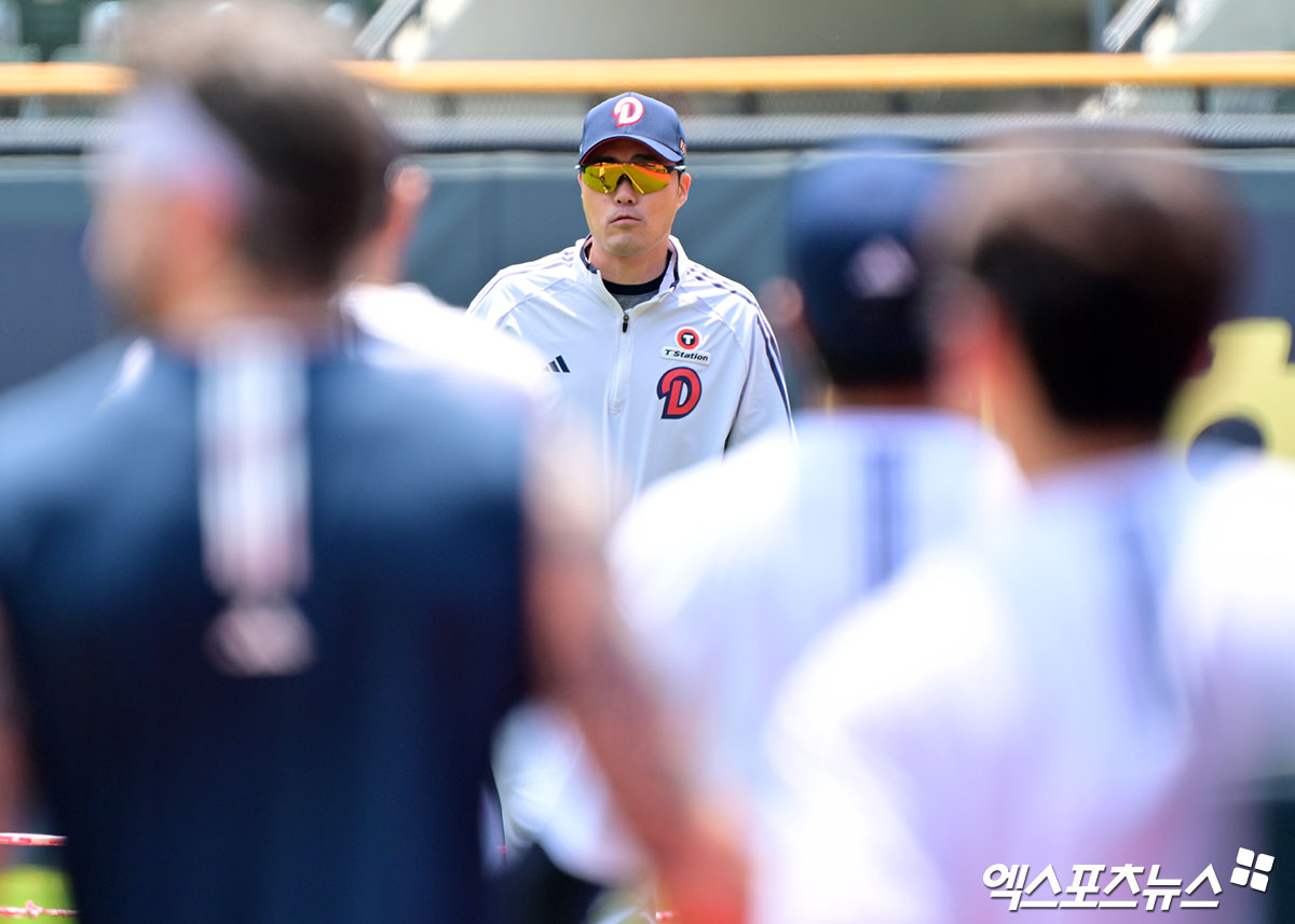 조성환 대행 첫 날부터 칼 빼들었다! 양석환·<b>강승호</b>·조수행 동반 <b>말소</b>...