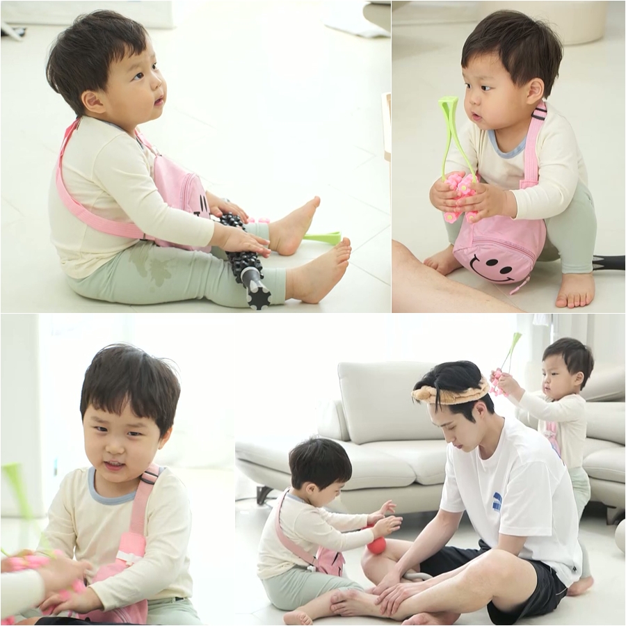 '<b>김준호</b> 子' 은우·<b>정우</b>, 마사지샵 열었다…나날이 폭발하는 귀여움 (슈...