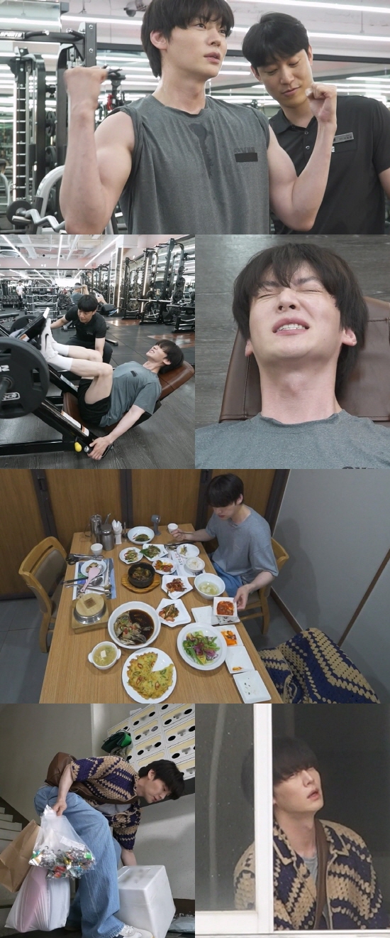 안재현, 180도 달라진 <b>벌크업</b> 피지컬… 120kg 레그프레스 도전 (나혼산)