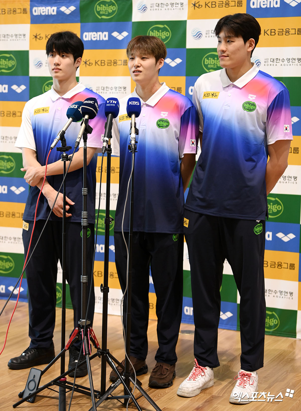 [단독] '세계선수권 메달 도전' 男 <b>계영 800m</b> 대표팀 "김영범 너무 잘 해...
