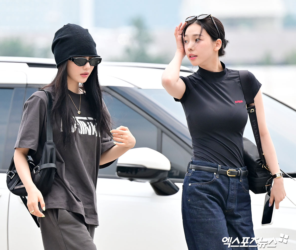 <b>에스파</b> <b>닝닝</b> <b>카리나</b> ‘미국으로 떠나요’[엑's HD포토]