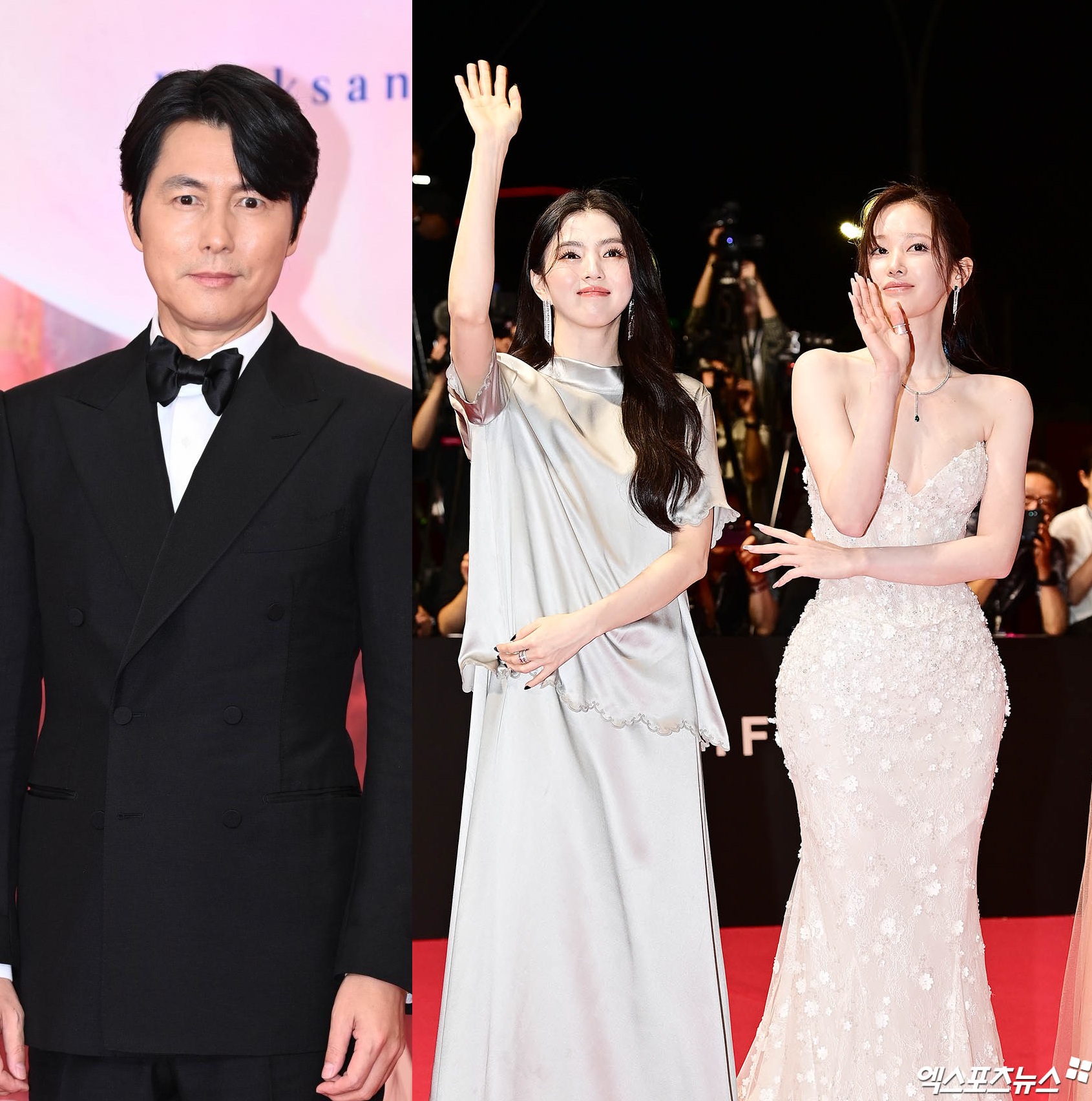 '혼외자 인정' <b>정우성</b>, 결혼 후 첫 공식석상 등장…<b>한소희</b>·조우진, <b>부산</b>...