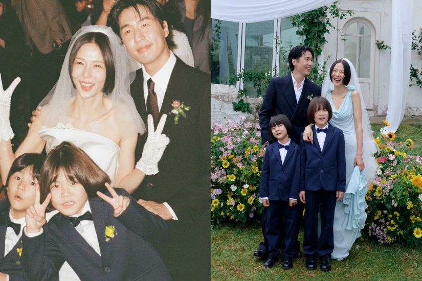 <b>김나영</b><b>마이큐</b>, 직접 공개한 <b>결혼식</b> 현장…두 子도 함께 빛낸 꽃길 [종...
