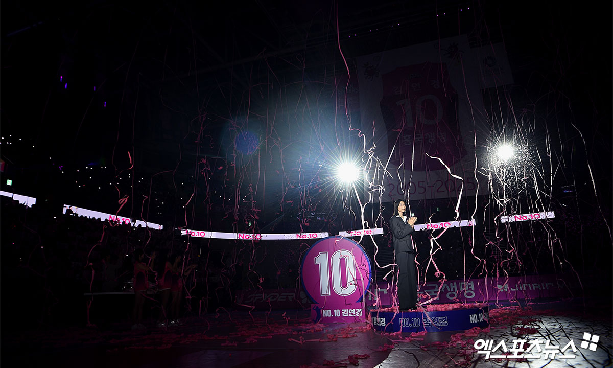 <b>김연경</b> <b>은퇴식</b> '등번호 10번 <b>영구 결번</b>'[포토]
