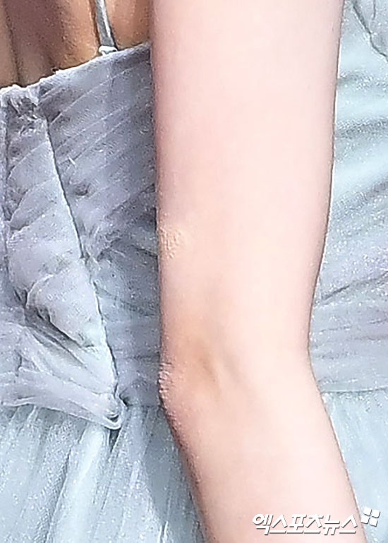 Winter at the event showcasing her look