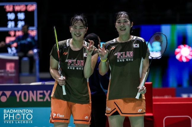 세계 14위 한국 조, 3위 2-0 완파 돌풍!…그런데 패한 팀도 한국이었다니→여복 정나은-이연우, 김혜정-공희용 45분 만에 제압 '8강행' [인도오픈]