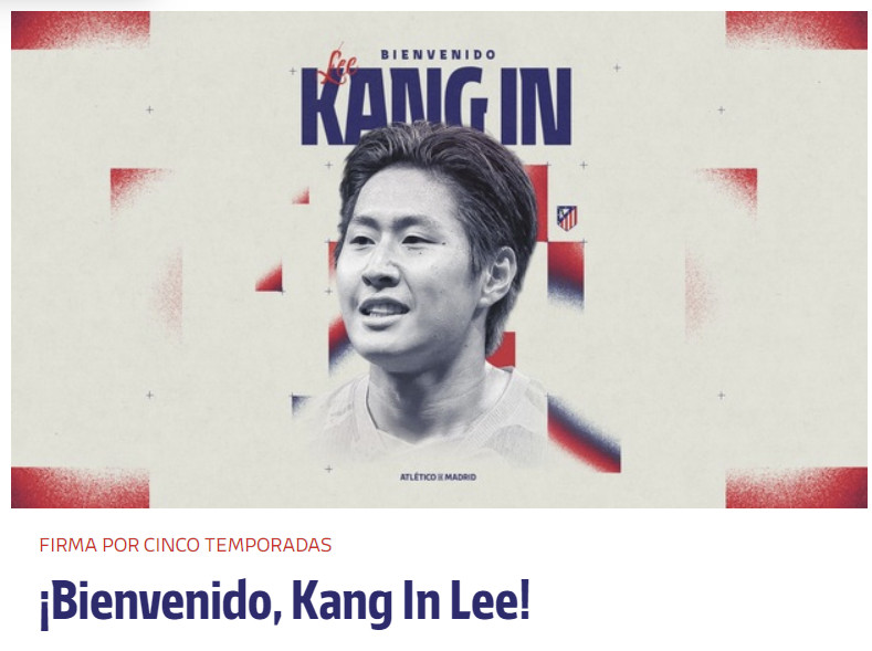 [오피셜] 韓 축구 초대형 공식발표 터졌다! <b>이강인</b>, 마침내 ATM 입단!…5...