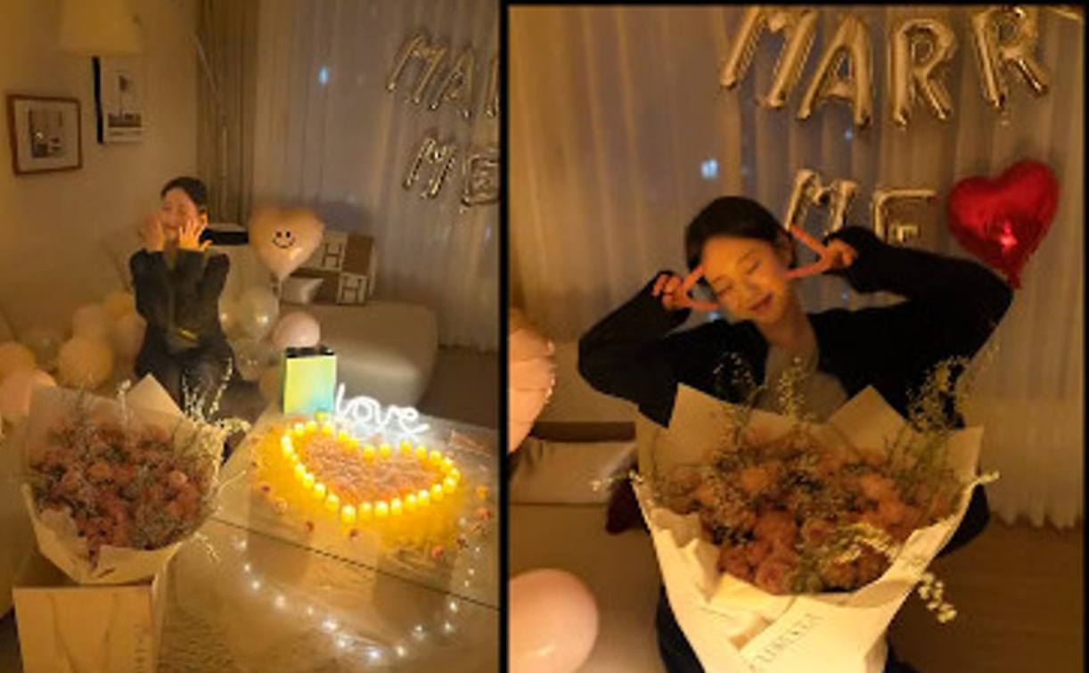 '예비신부' <b>지예은</b>, 바타 <b>프러포즈</b>에 결국 눈물…명품 T사 반지까지 "...