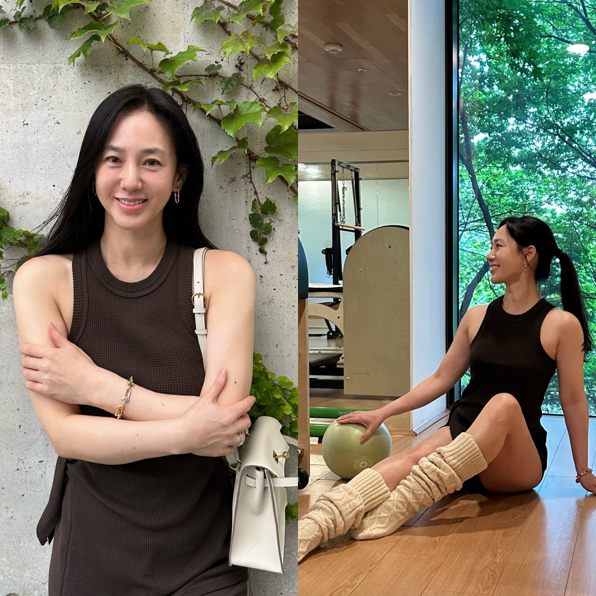 '53세' <b>박주미</b>, 20대라 해도 믿겠네…민소매 운동복에 탄탄 <b>몸매</b> [해시...