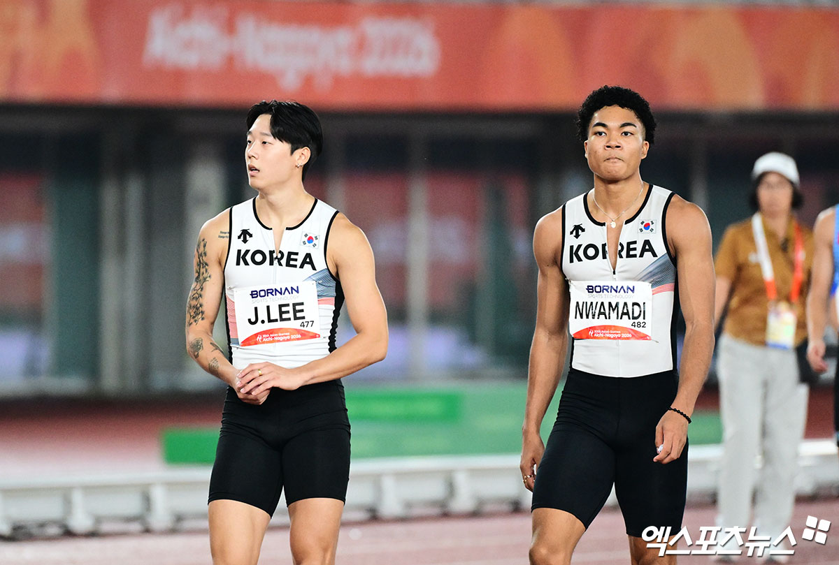 [속보] 대충격! 金 노렸던 한국 육상 <b>남자 400m 계주</b>, 배턴터치 미숙으로...