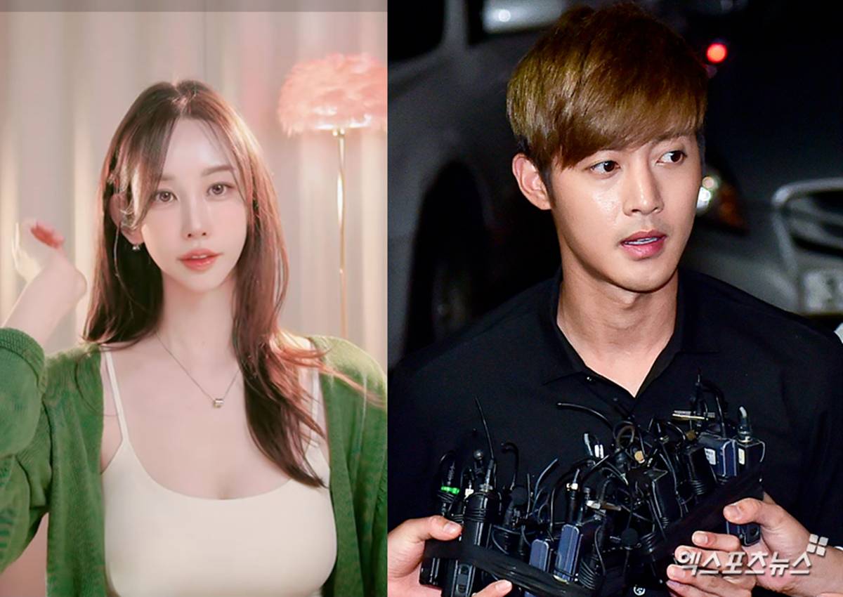 TikTok配信中のシユとキム・ヒョンジュンの写真を並べた画像