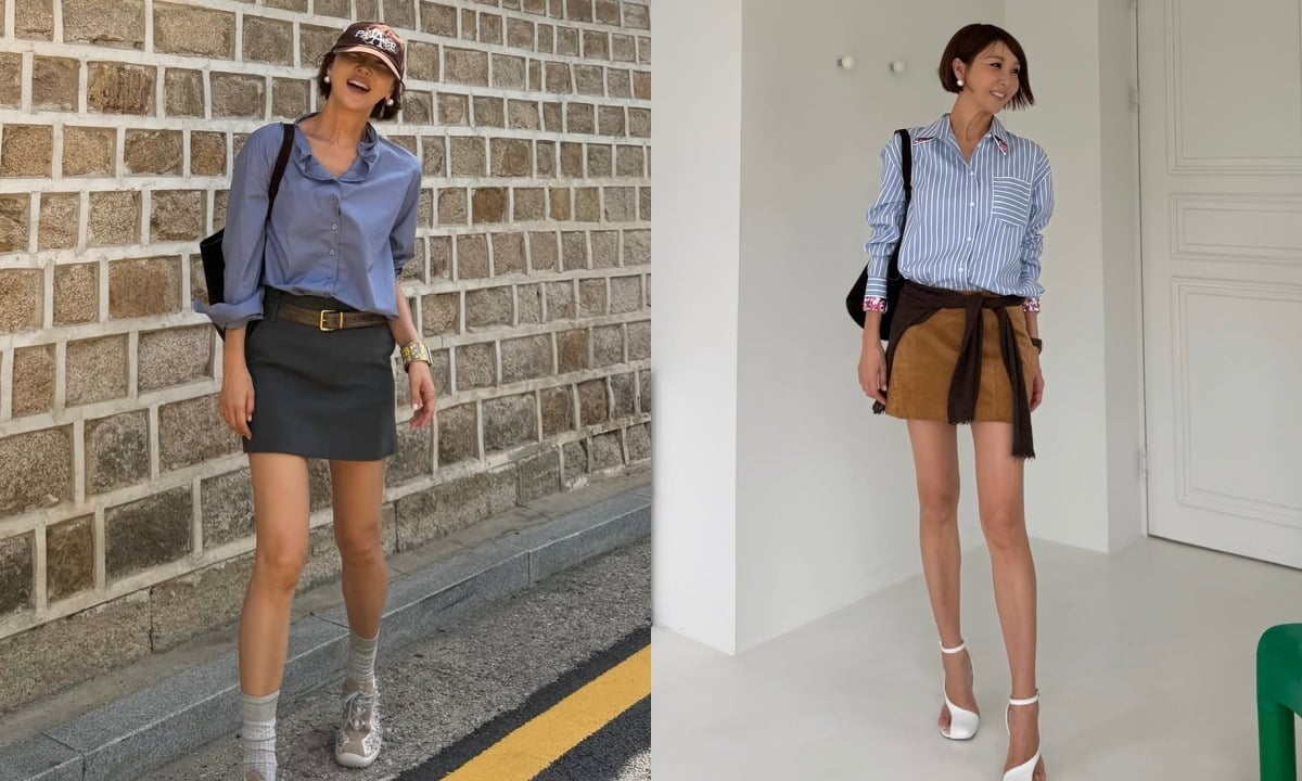 <b>최은경</b>, 53세 맞아? 과감한 미니스커트에 군살 없는 각선미