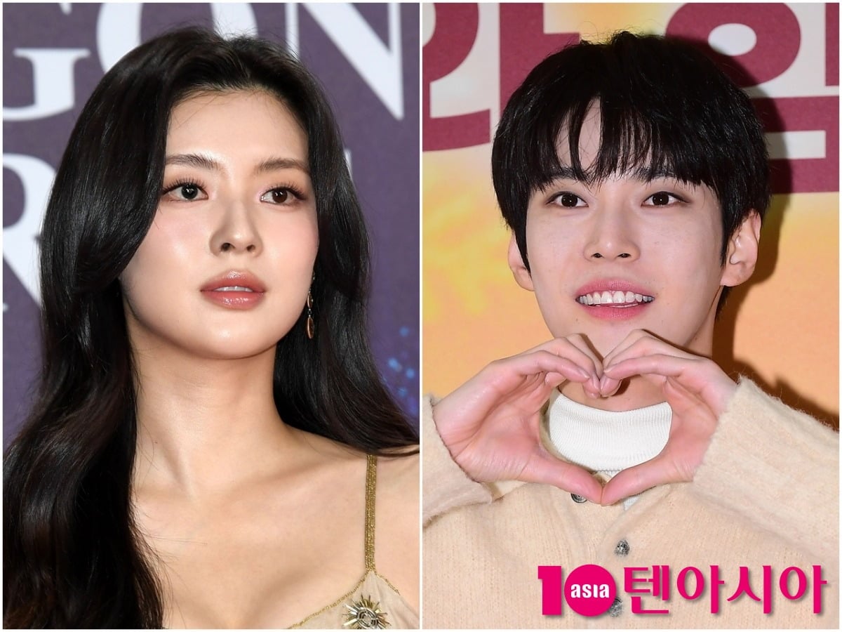 イベント写真に並ぶ俳優イ・ソンビン（左）とNCTのドヨン（右）