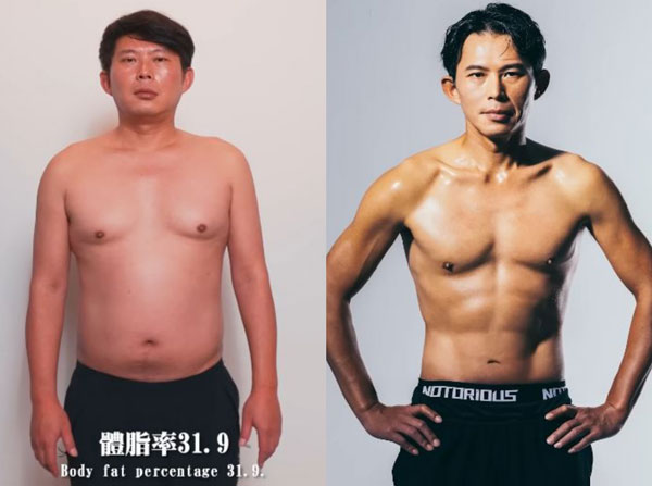 대만의 한 50대 정치인이 1년 만에 17kg 감량에 성공한 비법을 공개했다.사진은 다이어트 전(왼)과 후(오) 남성의 모습이다./사진=남성 유튜브 채널 캡처 