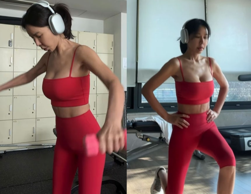 배우 출신 사업가 김준희가 근력 운동을 시작했다./ 김준희 인스타그램 