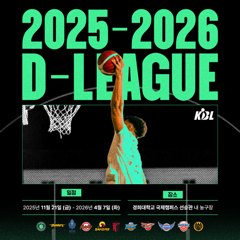 2025-2026 <b>KBL D리그</b> 개최, 역대 최초 10개 구단 모두 참가