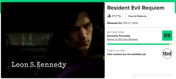 바이오하자드 레퀴엠 메타 88점