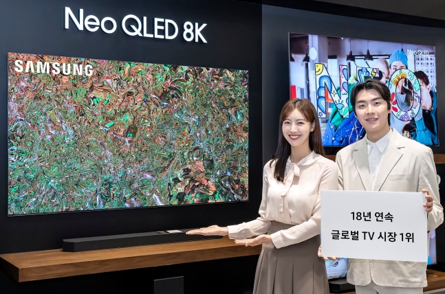 삼성 TV, 작년 점유율 30%로 18년 연속 1위… LG는 OLED TV 11년 연속 선두