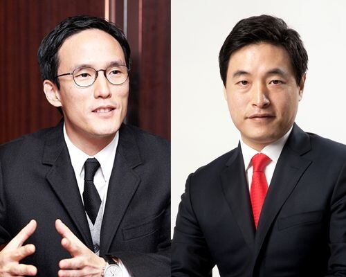 조현범(왼쪽) 한국타이어 회장, 조현식 전 한국앤컴퍼니 고문. / 조선DB