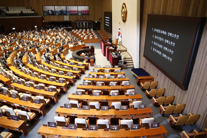 감사원장·중앙지검장 등 검사 3명 탄핵안 통과…<b>직무정지</b>