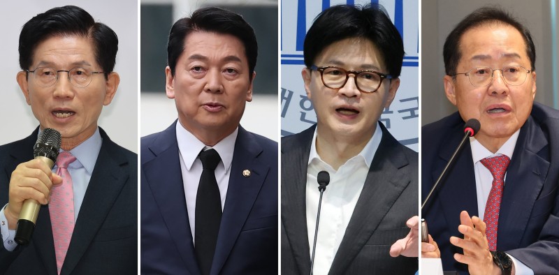 <b>국민의힘 4강</b>에 김문수·안철수·한동훈·홍준표, 나경원 탈락