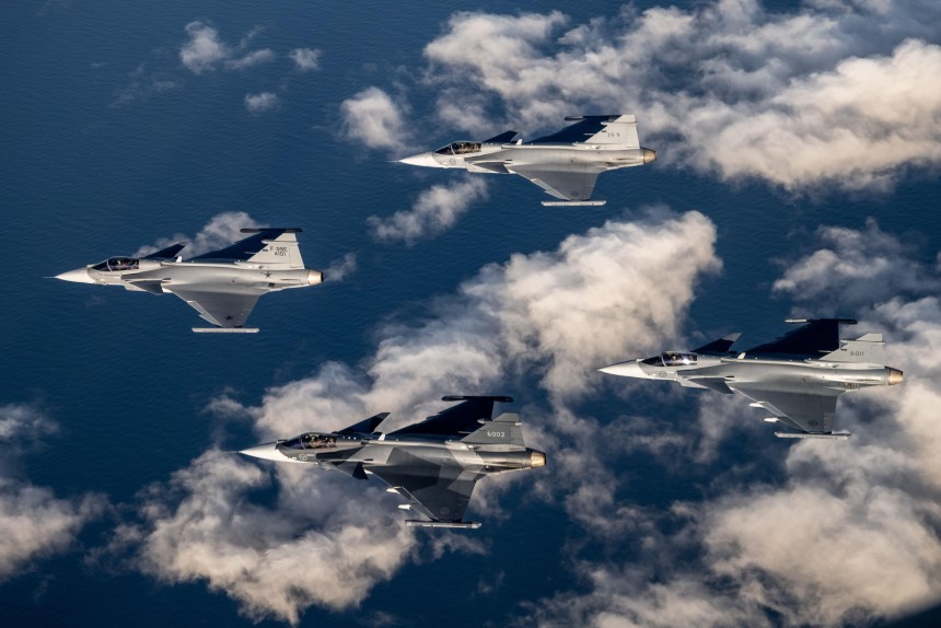 스웨덴 사브(SABB)의 전투기 그리펜 E(Gripen E). /사브 제공