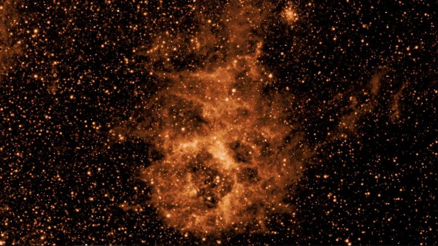 스피어엑스로 촬영된 대마젤란은하 근방 성운을 확대한 영상./NASA/JPL-Caltech