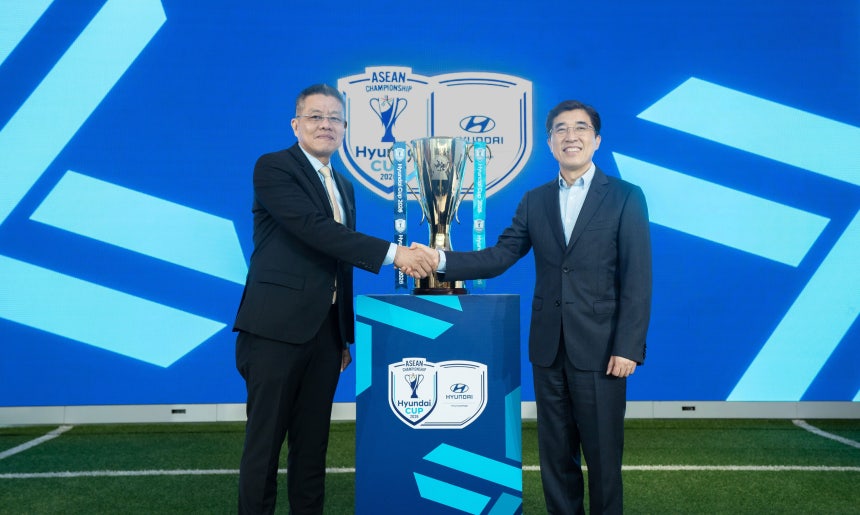 현대차는 지난달 26일(현지 시각) 인도네시아 브카시 델타마스 공단에 위치한 현대자동차 인도네시아 공장에서 동남아시아축구연맹과 조인식을 열고 동남아시아 권역 남자 국가대표 축구 대회의 공식 명칭을 '아세안 현대컵'으