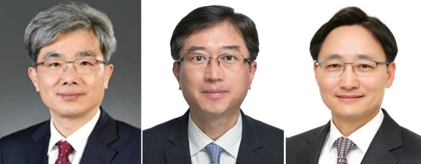 이재명 대통령이 26일 헌법재판소장으로 지명한 김상환 제주대 법학전문대학원 석좌교수(왼쪽부터), 헌법재판관 후보자 오영준 서울고등법원 부장판사, 국세청장 후보자 임광현 더불어민주당 의원. /연합뉴스