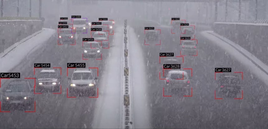 인공지능(AI) 기술을 기반으로 도로 통행량을 분석하는 노타의 엣지컴퓨팅 기술. /노타 제공
