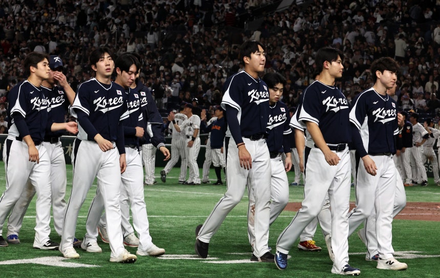 류지현 감독이 이끄는 야구 국가대표 선수들이 15일 오후 일본 도쿄돔에서 열린 월드베이스볼클래식(WBC) 대비 평가전 '2025 케이 베이스볼 시리즈(K-BASEBALL SERIES)' 일본과의 1차전 경기에서 일본