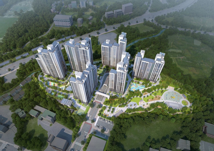용인 푸르지오 원클러스터파크 조감도./대우건설 제공