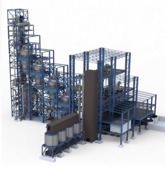 포스코 포항제철소 하이렉스(HyREX) 실증 설비 시설 3D 이미지./포스코그룹 제공