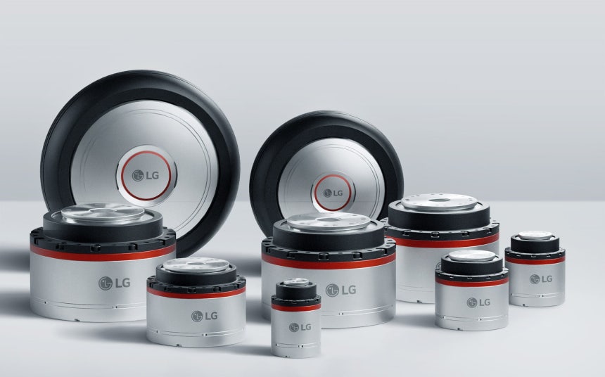 LG전자가 6일(현지시각) 미국 라스베이거스에서 열린 세계 최대 IT·가전 전시회‘CES 2026’에서 공개한 로봇용 액추에이터 브랜드‘LG 액추에이터 악시움’이미지./LG전자