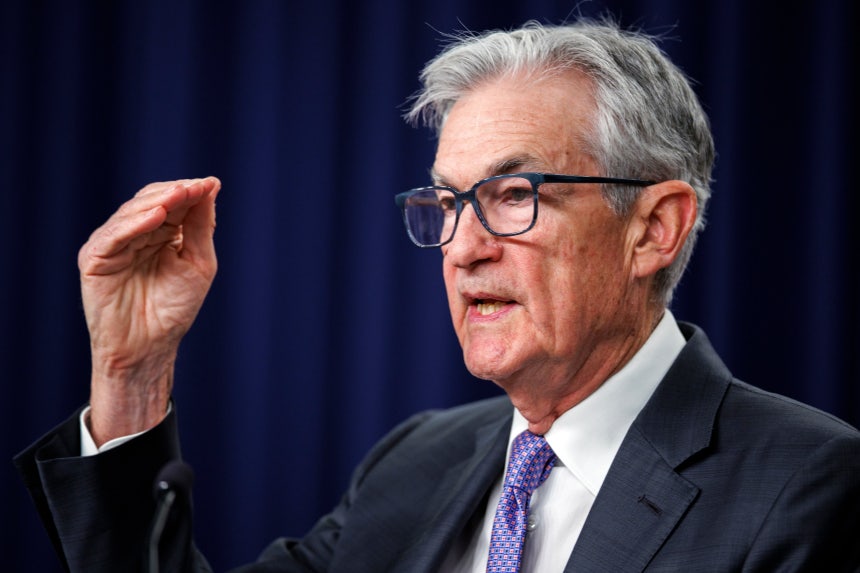 제롬 파월 미국 연방준비제도(Fed) 의장이 2025년 12월 10일(현지시간) 미국 워싱턴DC 연방준비제도에서 열린 기자회견에 참석하고 있다./연합뉴스