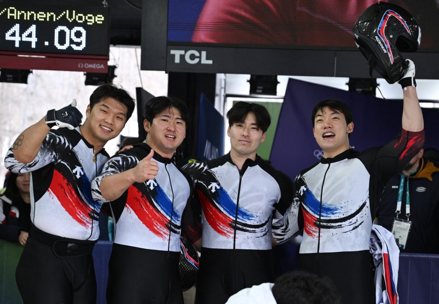 봅슬레이 남자 4인승의 김형근, 김선욱, 김진수, 이건우/로이터연합뉴스