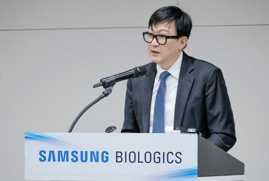 존 림 삼성바이오로직스 대표가 20일 오전 인천 송도컨벤시아에서 열린 제15기 정기주주총회에서 발언하고 있다./삼성바이오로직스