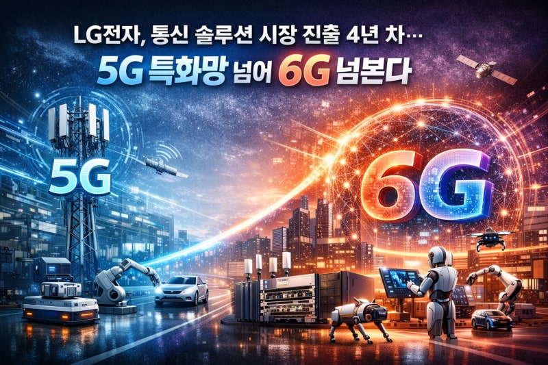 [비즈톡톡] LG전자, 통신 솔루션 시장 진출 4년 차... 5G 특화망 넘어 6G ... - 뉴스 썸네일 이미지