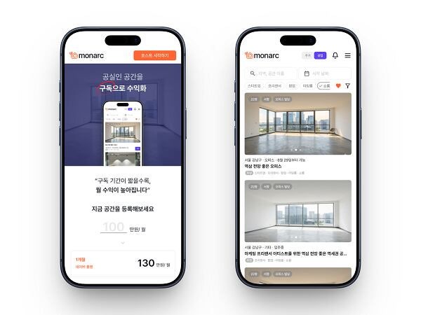 모나크리빙, 상업용 공간 단기임대 서비스 확대 - 뉴스 썸네일 이미지