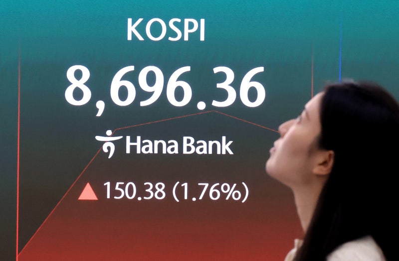 코스피, 하락 전환 후 다시 반등… 1.7% 오른 8600선 등락