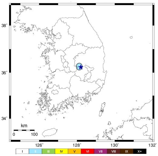 기상청 “<b>경북 김천</b> 북동쪽서 규모 <b>2.1 지진</b> 발생”