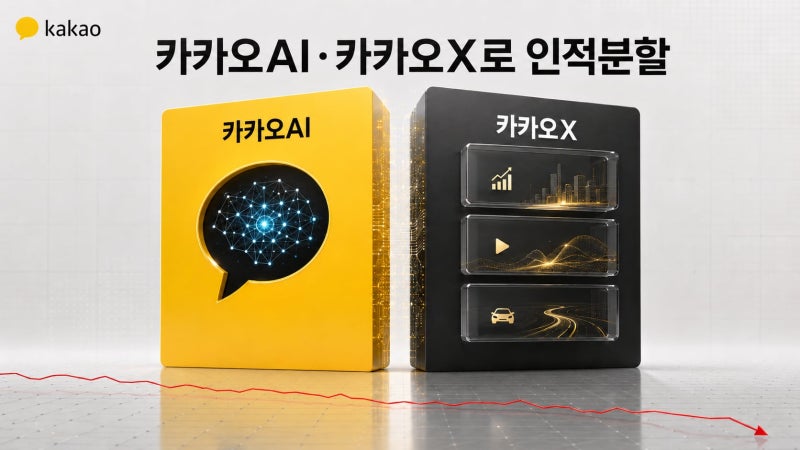 <b>카카오</b> 쪼갠다고 하니 <b>주가</b> 폭락… AI 사업 분할 승부수에 커지는 우려