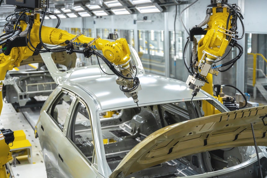 미국 조지아주에 위치한 ‘현대자동차그룹 메타플랜트 아메리카(Hyundai Motor Group Metaplant America, HMGMA)’에서 아이오닉5가 생산되는 모습. /현대차그룹 제공
