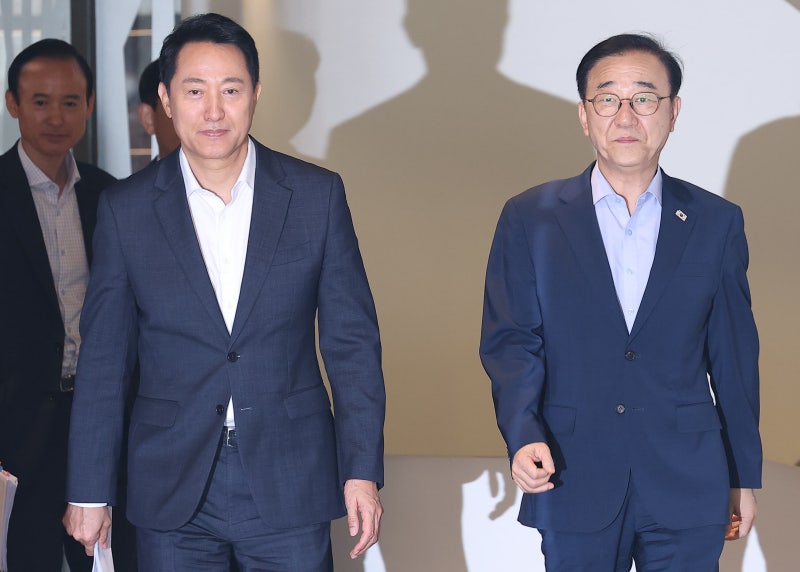 김윤덕·오세훈, <b>용산공원</b> 또 <b>평행선</b>… 탄천 대안·용적률 완화는 진전...
