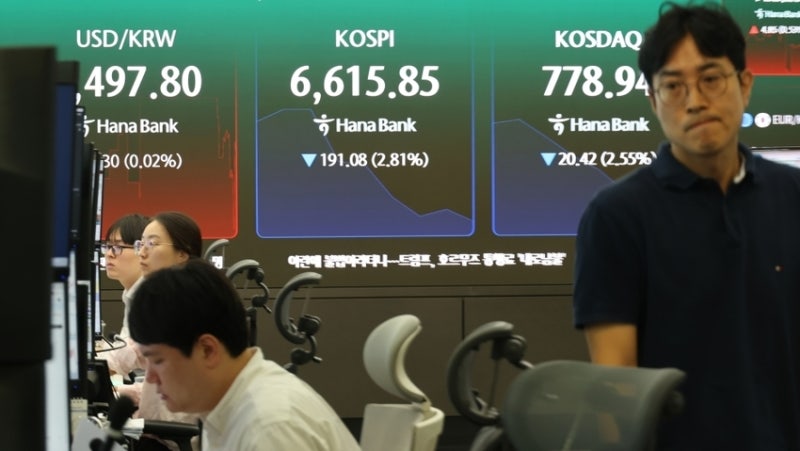 <b>코스닥</b> 장중 <b>5% 급락</b>에 매도 사이드카 발동