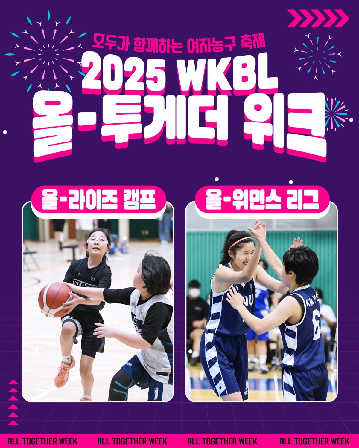 박지현 등 국가대표 선수 출격…2025 <b>WKBL 올-투게더 위크</b> 개최
