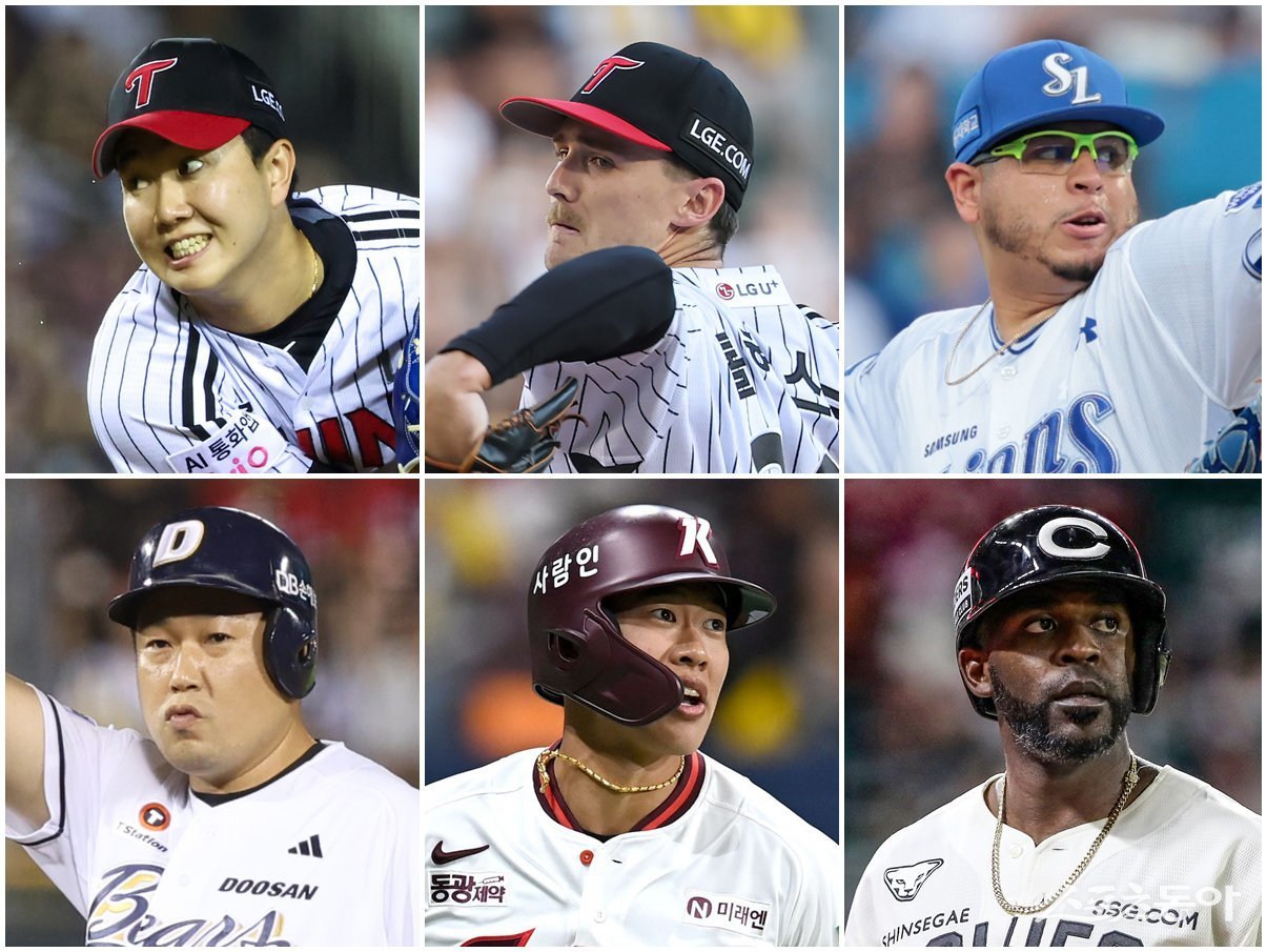 LG 집안싸움에 삼성 반격 이끈 후라도까지…KBO, <b>8월</b> 월간 <b>MVP 후보</b> 6인 발...